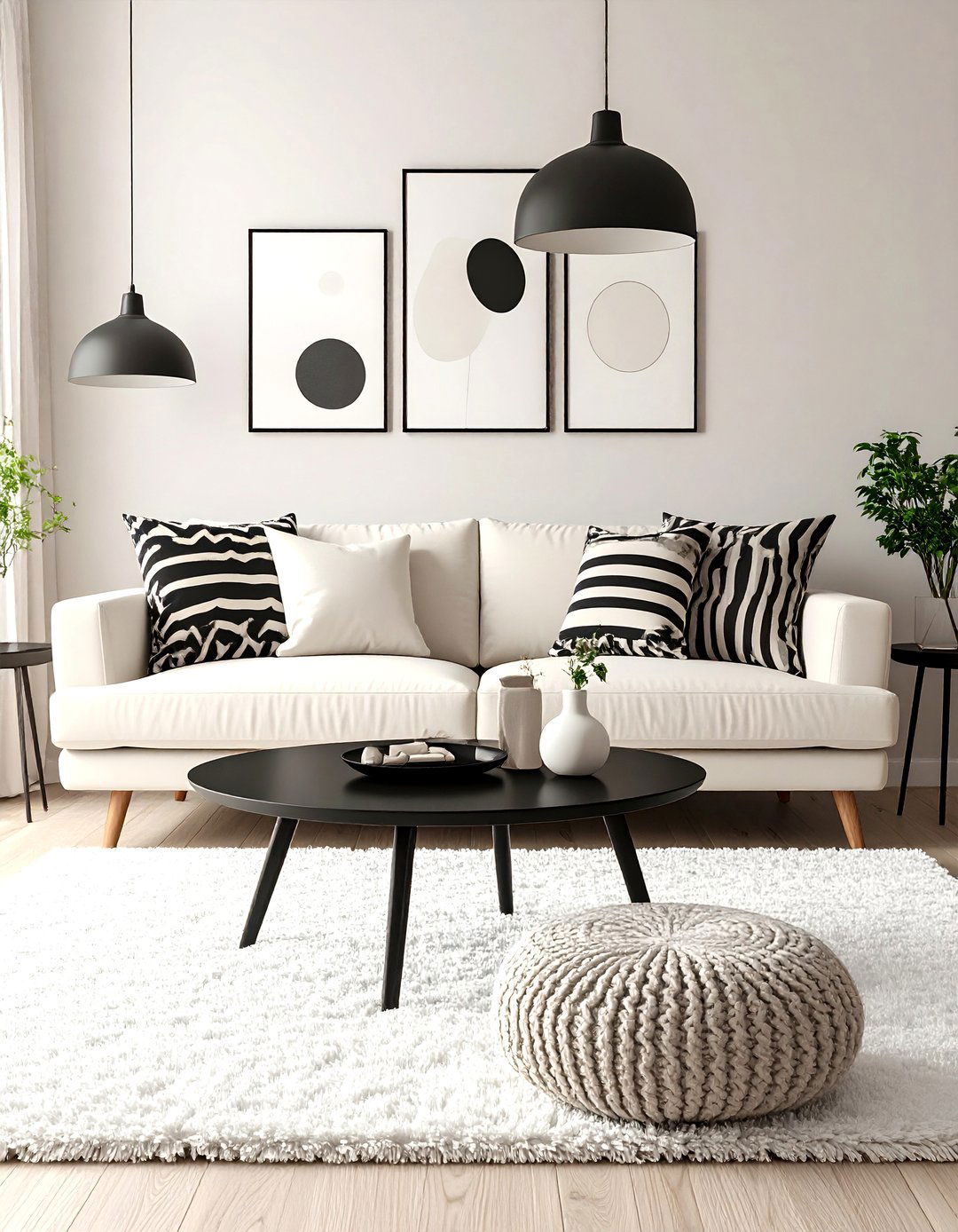 The Mod Inspired Black and White Living Room - 30 60s interior design ideas