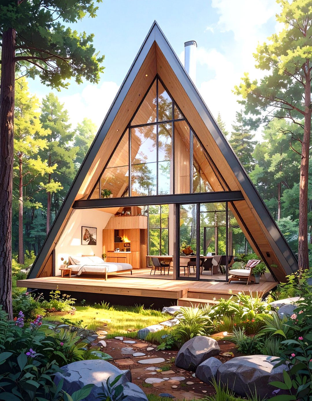 The Modern A Frame House - 30 low cost small house design ideas