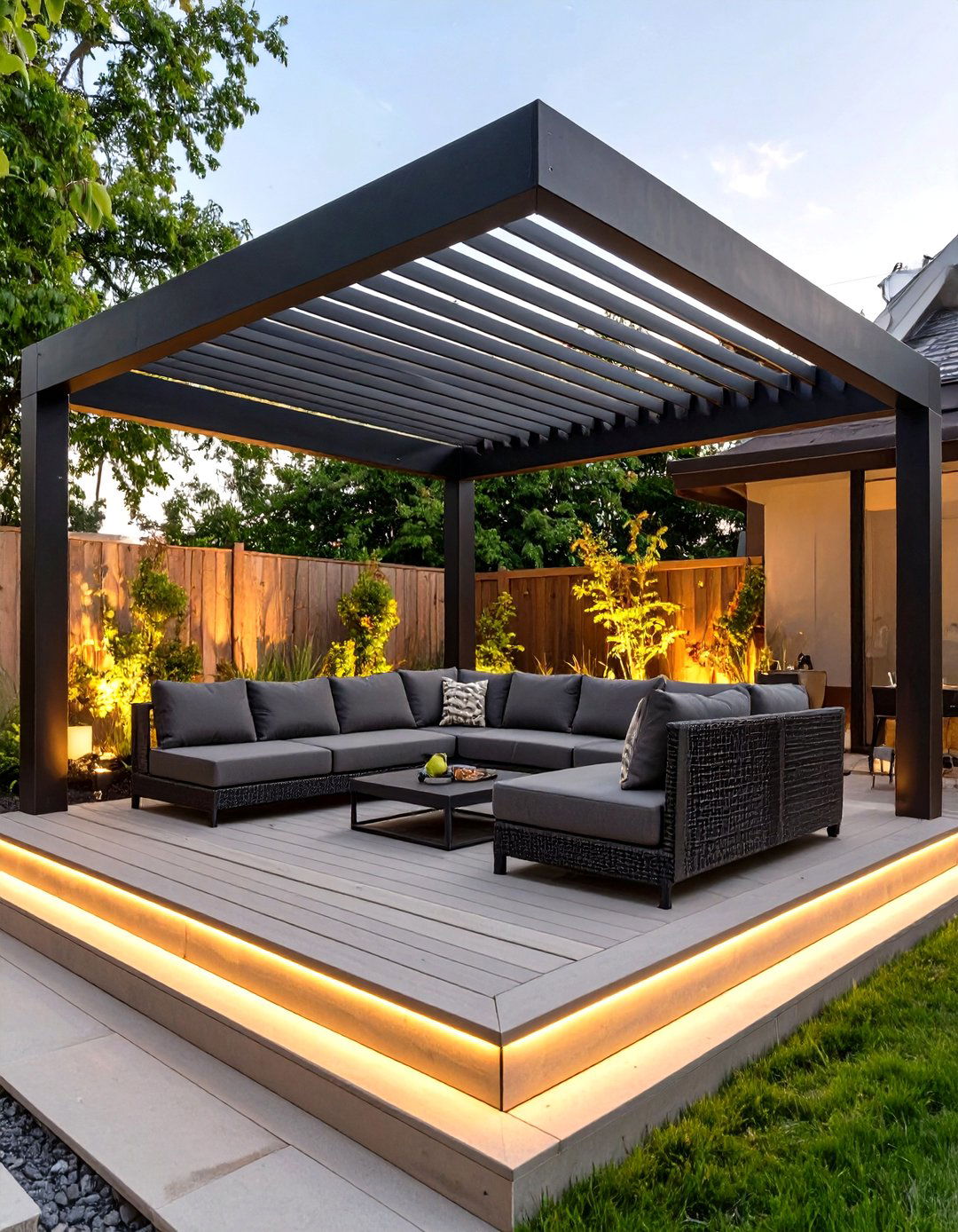 The Modern Aluminum Pergola Deck - 30 deck shade ideas