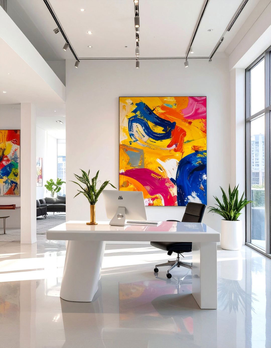 The Modern Art Gallery Office - 30 home office ideas for him