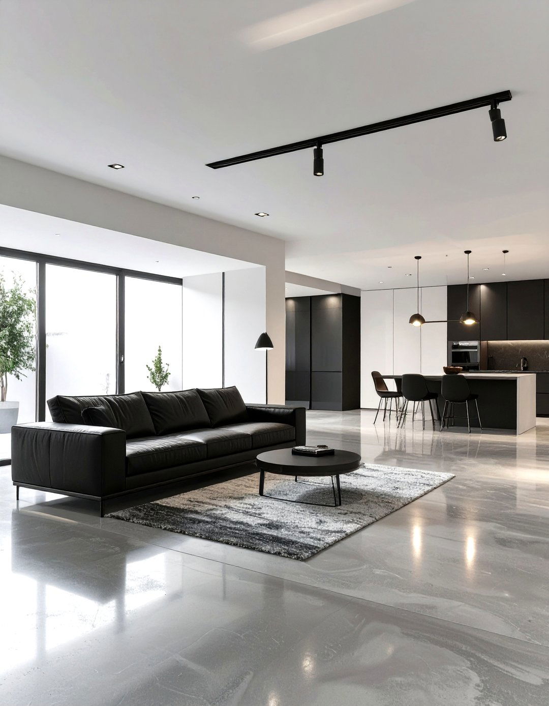 The Modern Black and White Minimalist Space - 30 basement remodeling ideas