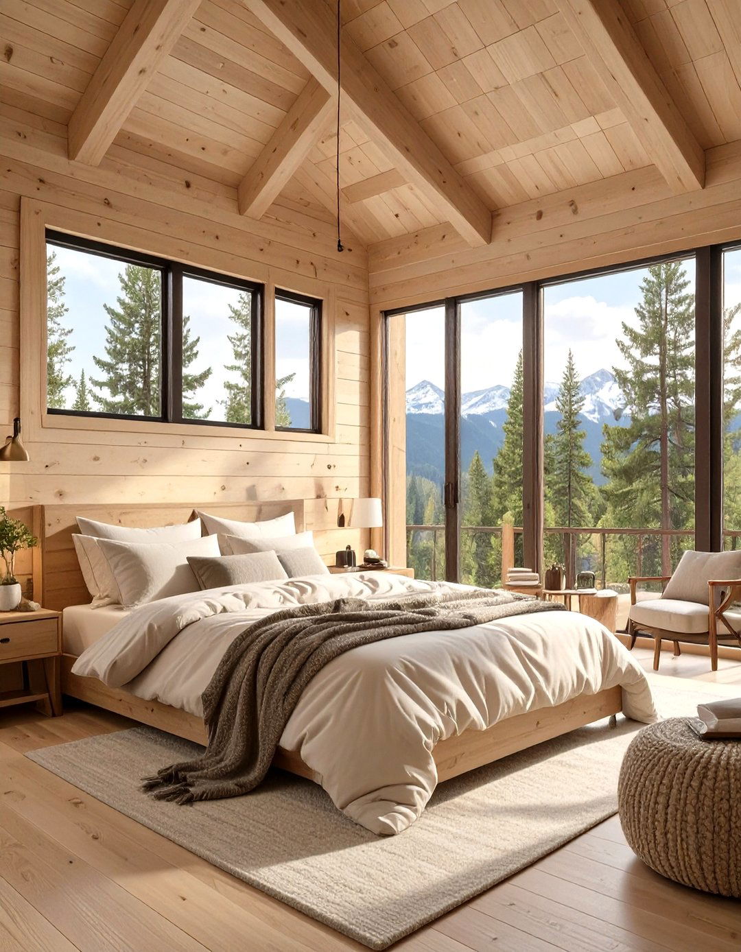 The Modern Cabin Style Bedroom - 30 modern rustic interior design ideas