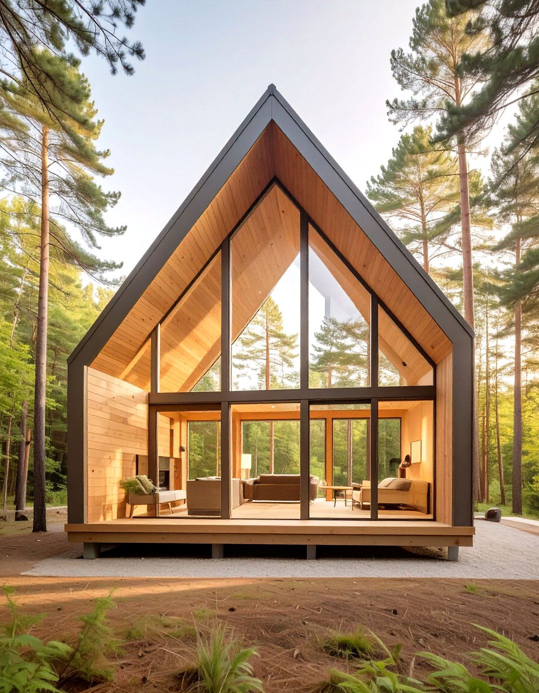 The Modern Cabin with a Shed Roof - 30 house design plans ideas
