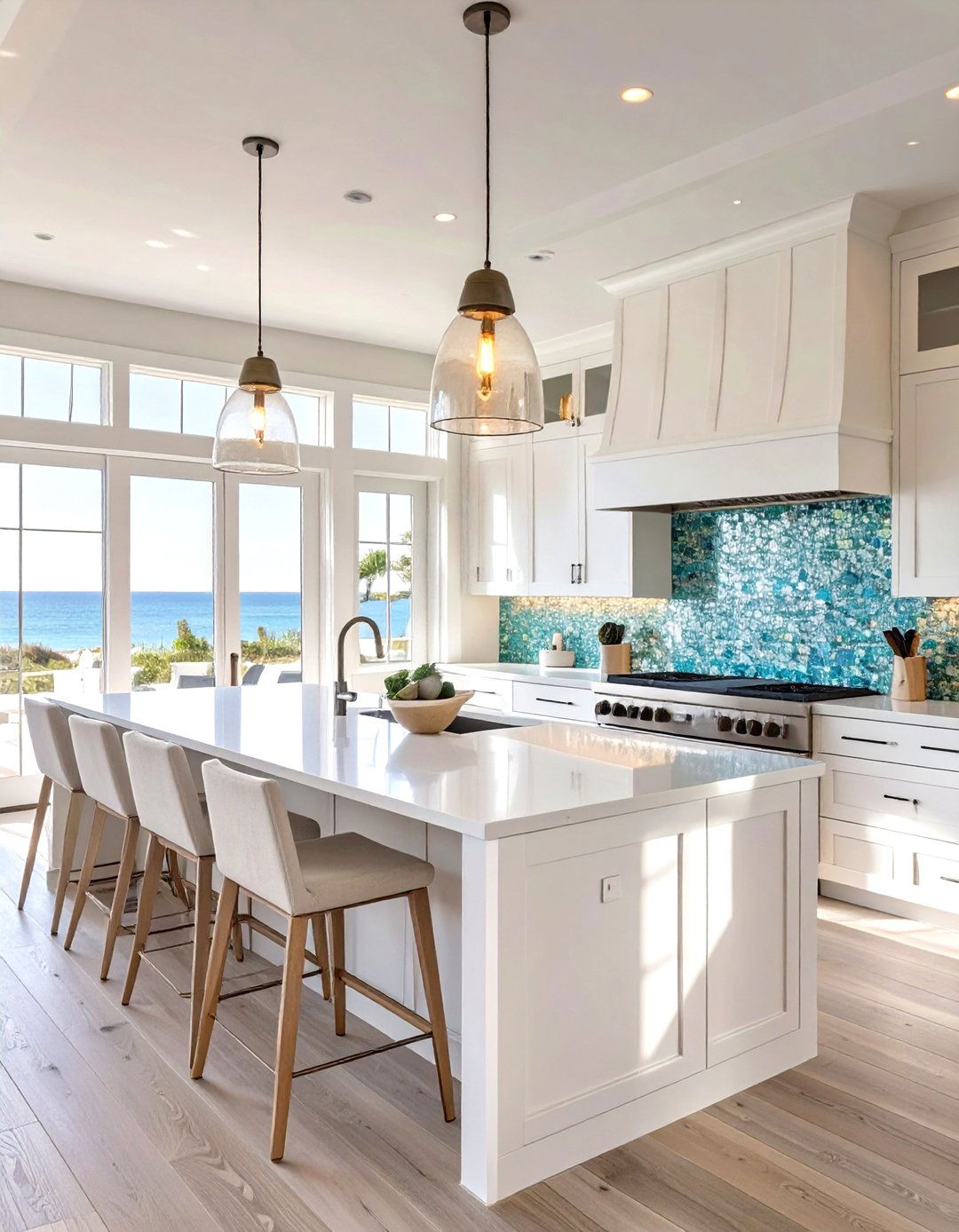 The Modern Coastal Kitchen Hub - 30 beach house interior design ideas