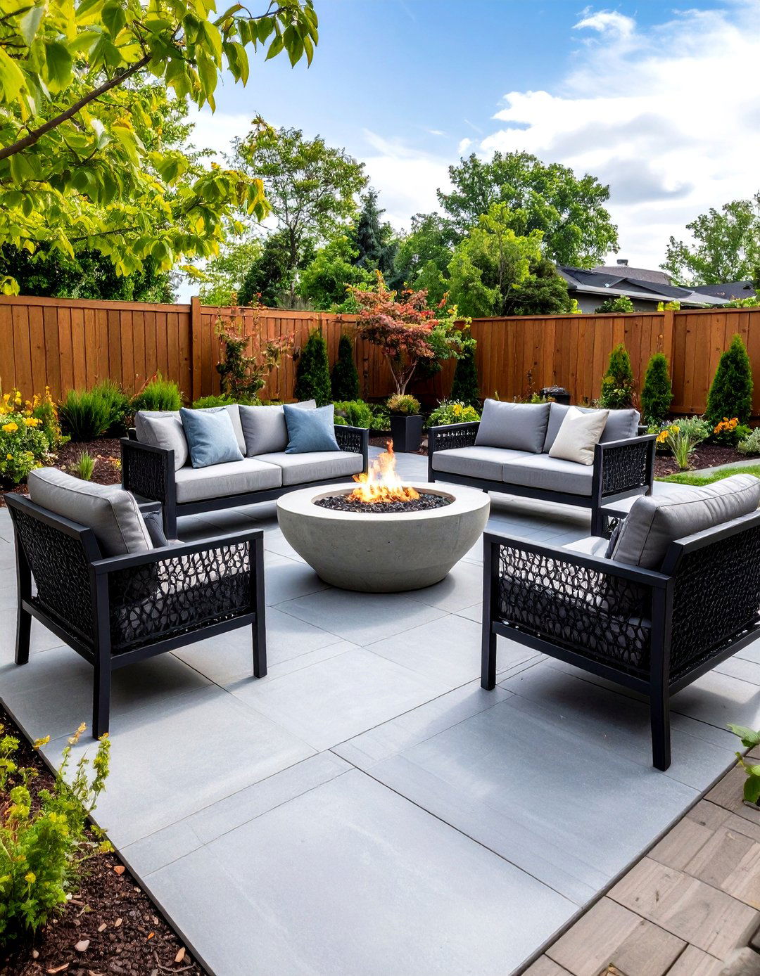 The Modern Concrete Paver Patio - 30 diy patio ideas