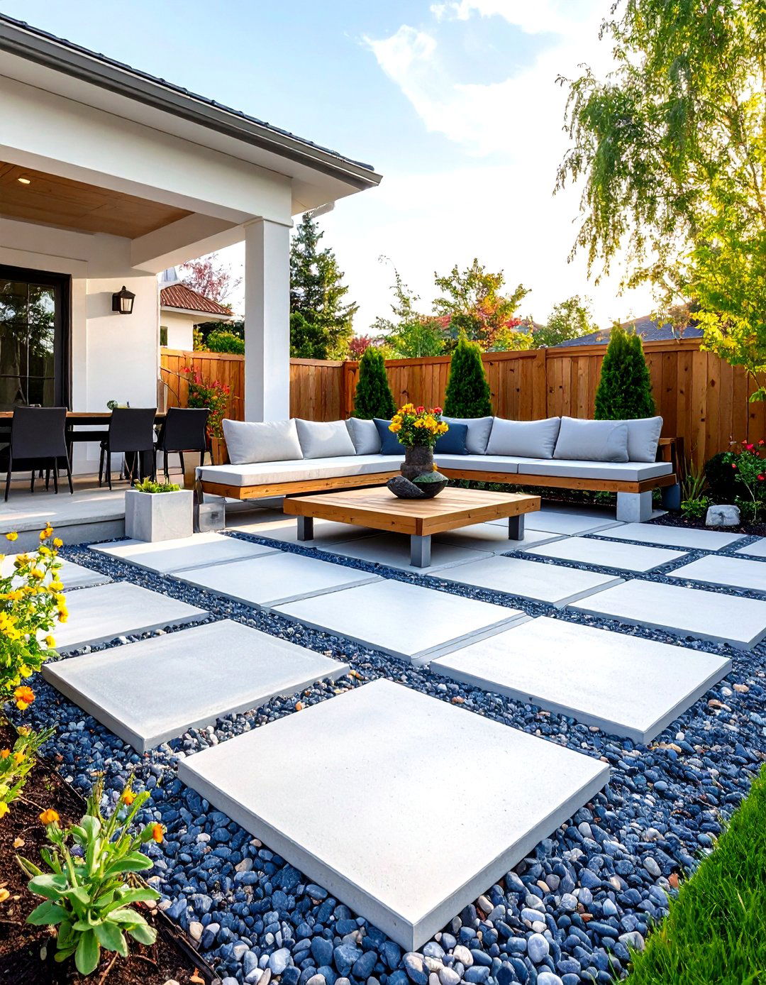 The Modern Concrete Paver Patio - 30 diy patio ideas on a budget