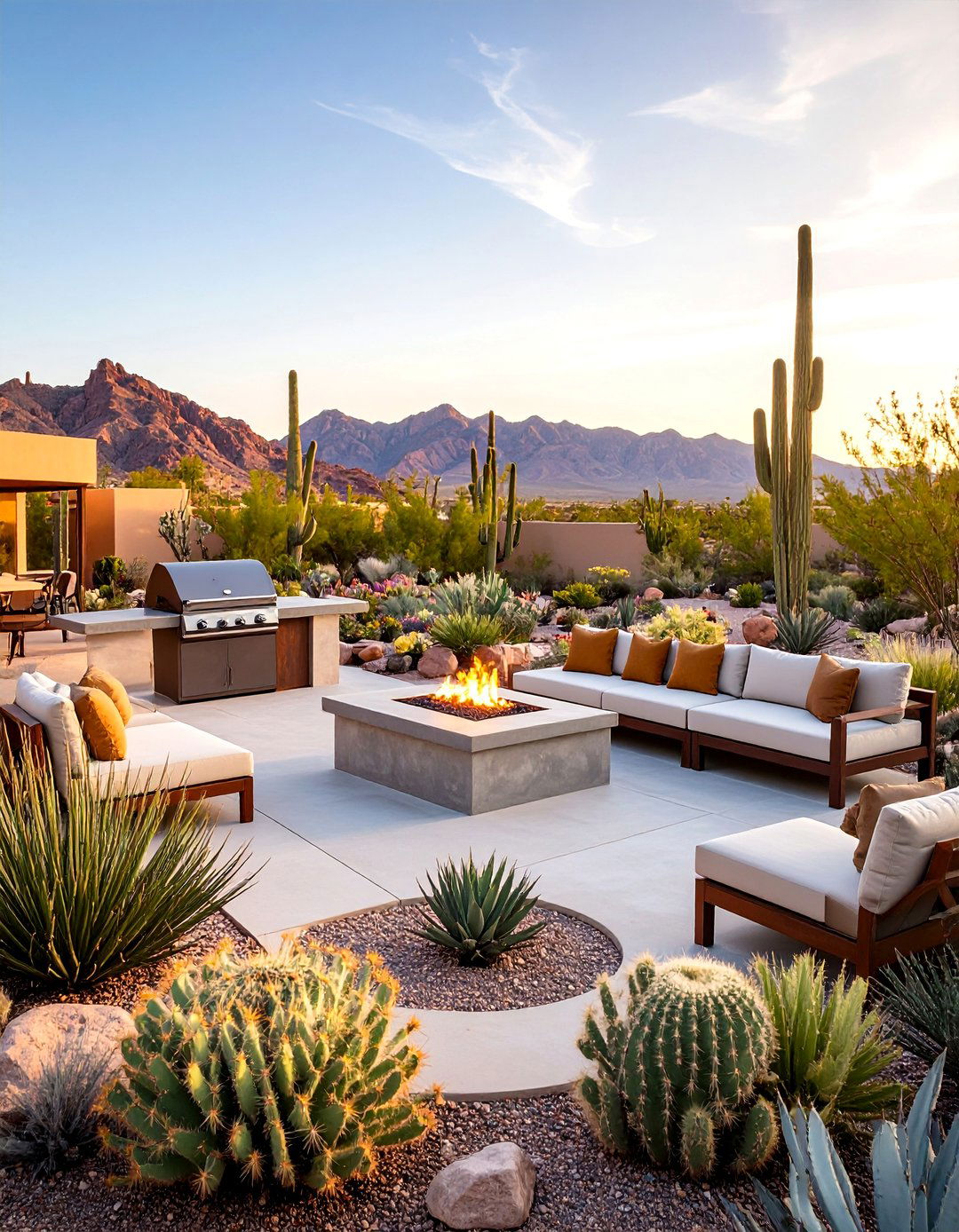 The Modern Desert Retreat - 30 backyard grill ideas
