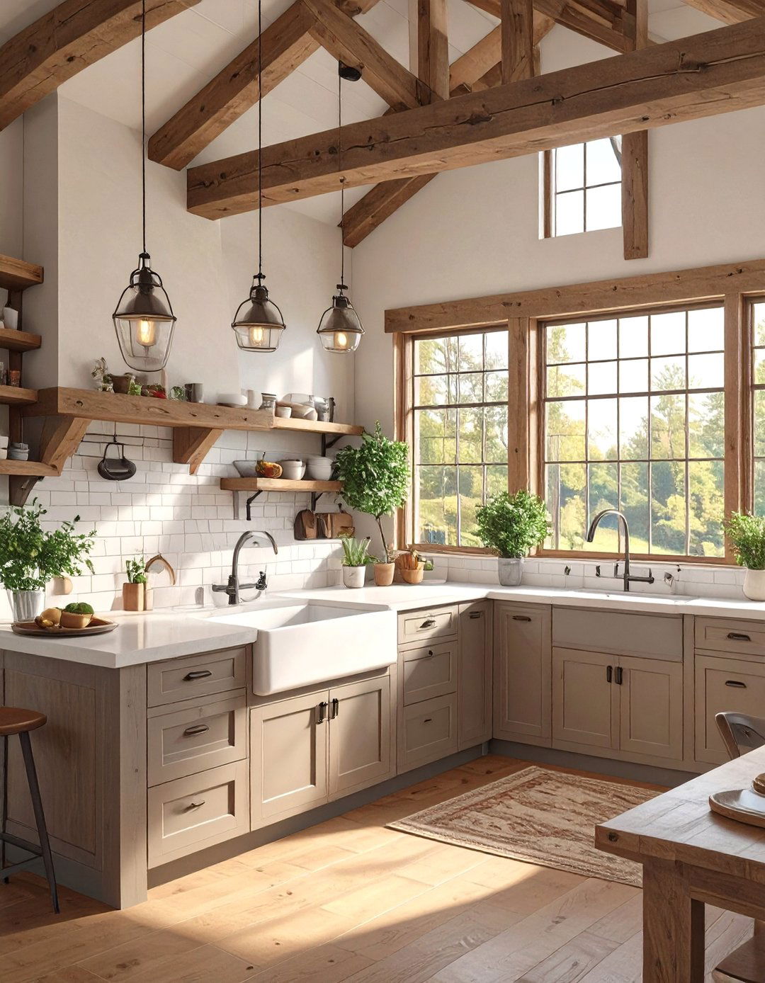 The Modern Farmhouse AI Kitchen - 30 ai kitchen remodel ideas
