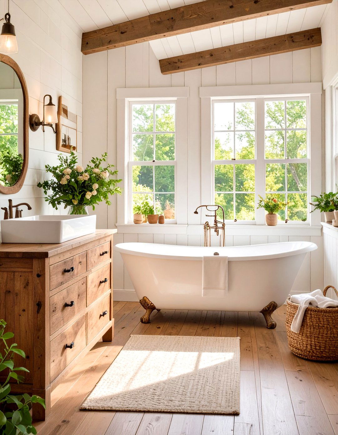 The Modern Farmhouse Bathroom - 30 elegant bathroom ideas