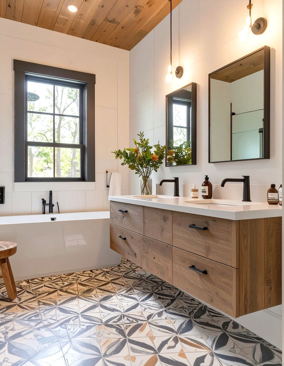 The Modern Farmhouse Bathroom - 30 farmhouse rustic bathroom ideas