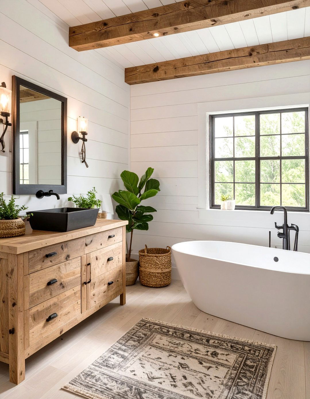 The Modern Farmhouse Bathroom - 30 bathroom reno ideas