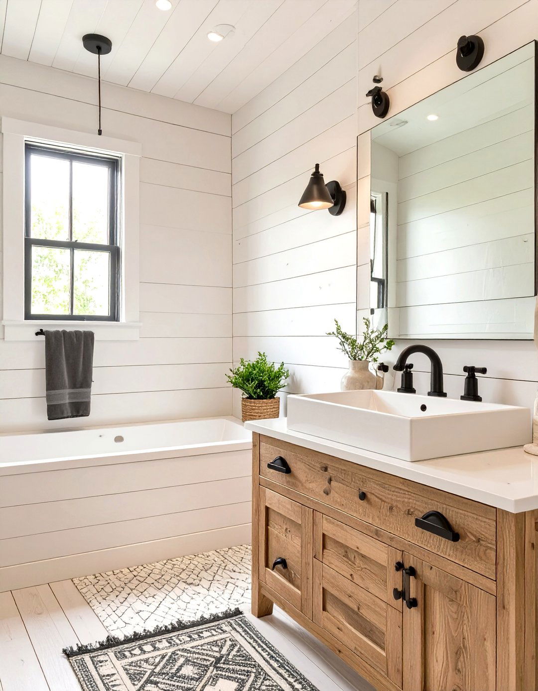 The Modern Farmhouse Bathroom - 30 boys bathroom ideas