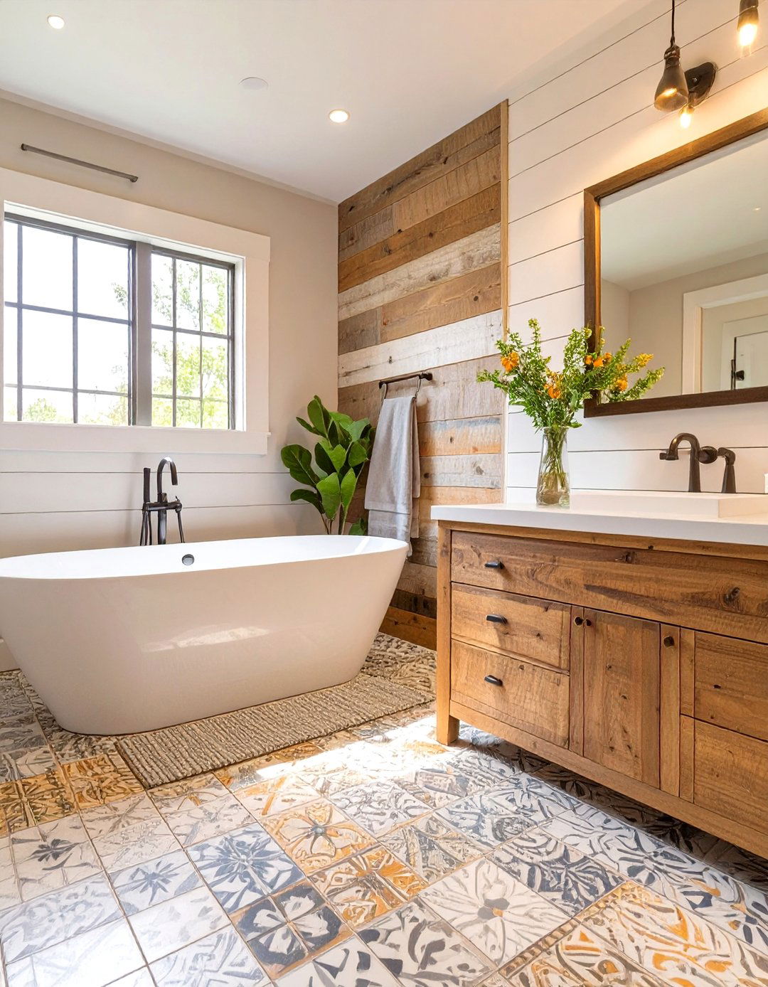 The Modern Farmhouse Bathroom - 30 american home design ideas