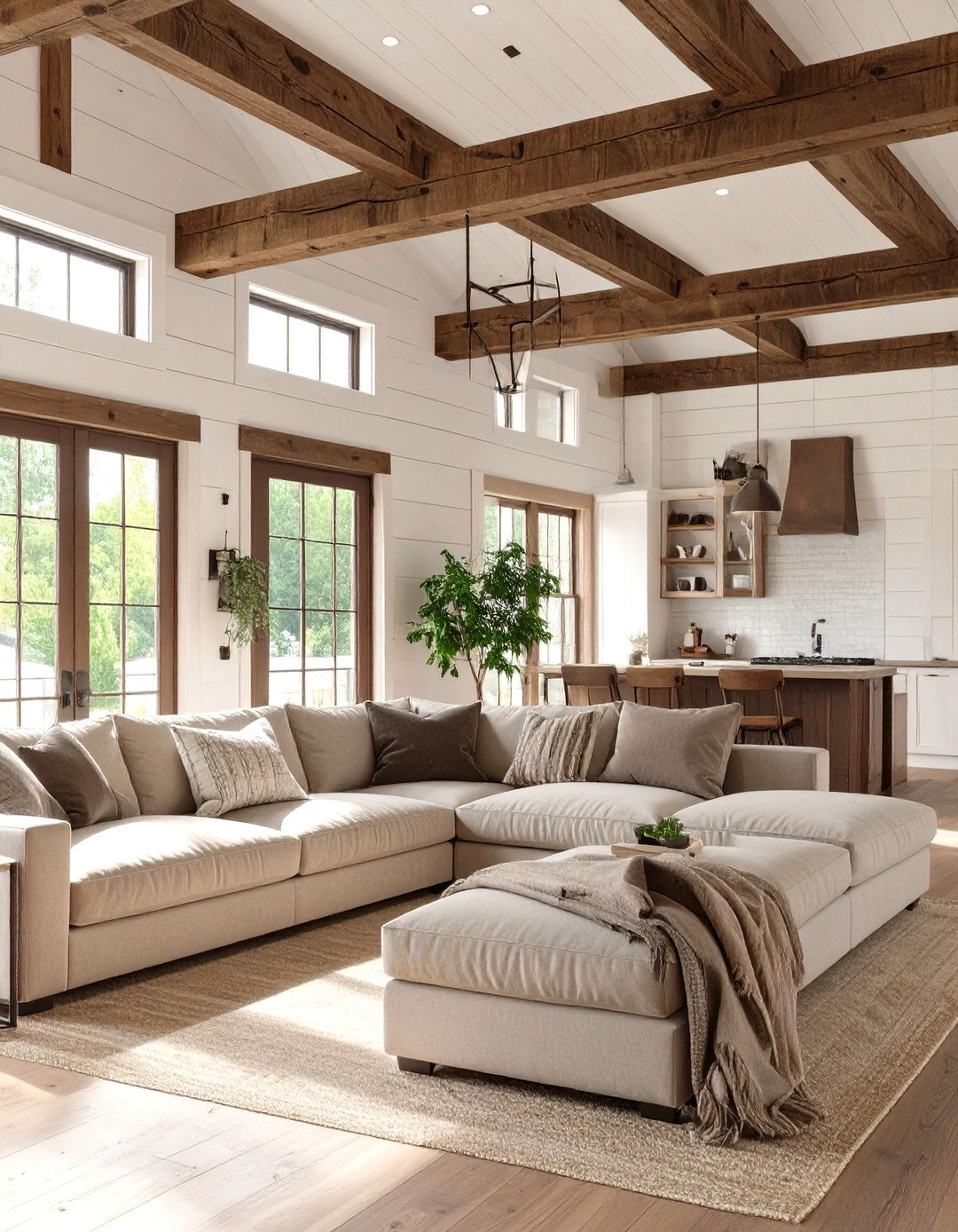 The Modern Farmhouse Brown Living Room - 30 brown living room ideas