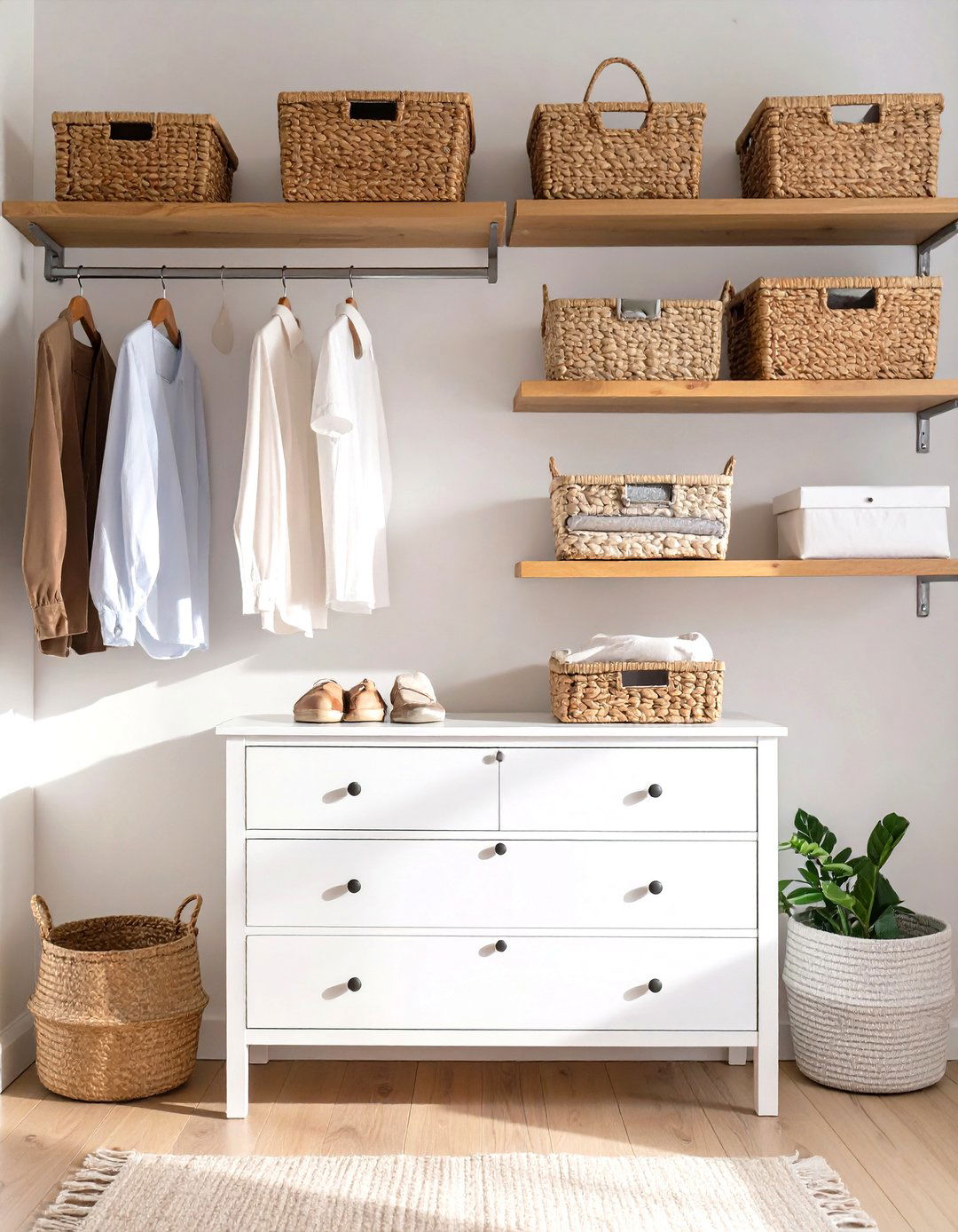 The Modern Farmhouse Closet with HEMNES - 30 ikea closet organizer ideas