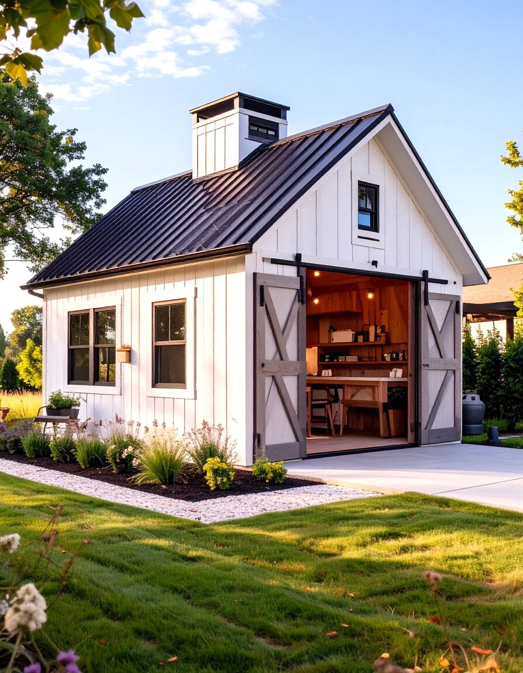 The Modern Farmhouse Garden Studio - 30 garden studio design ideas