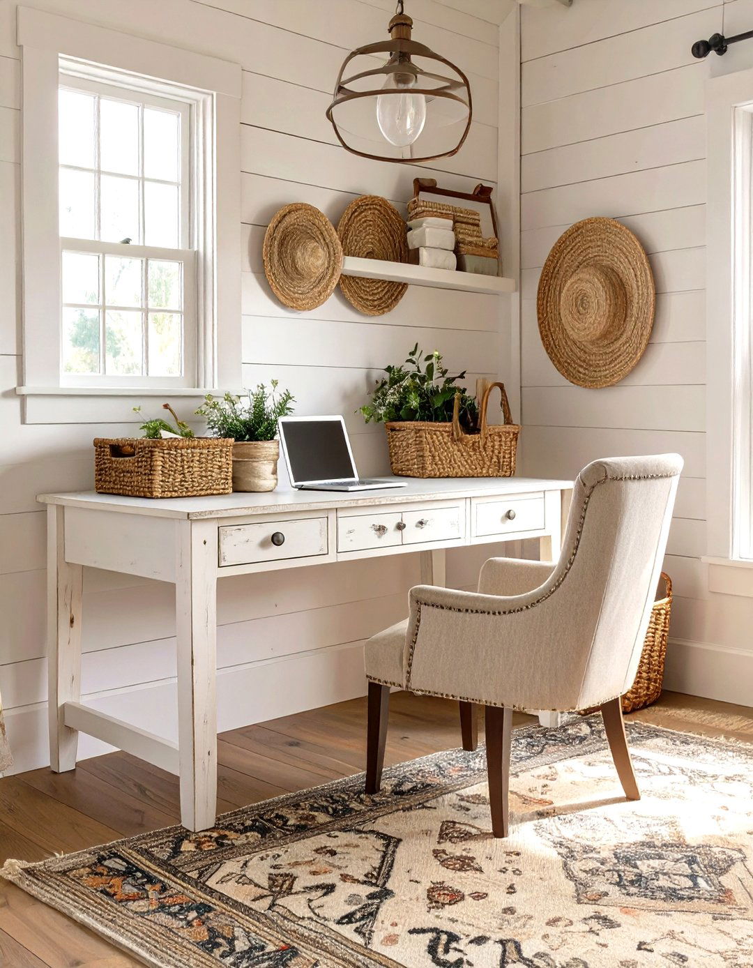 The Modern Farmhouse Home Office - 30 home office inspo ideas