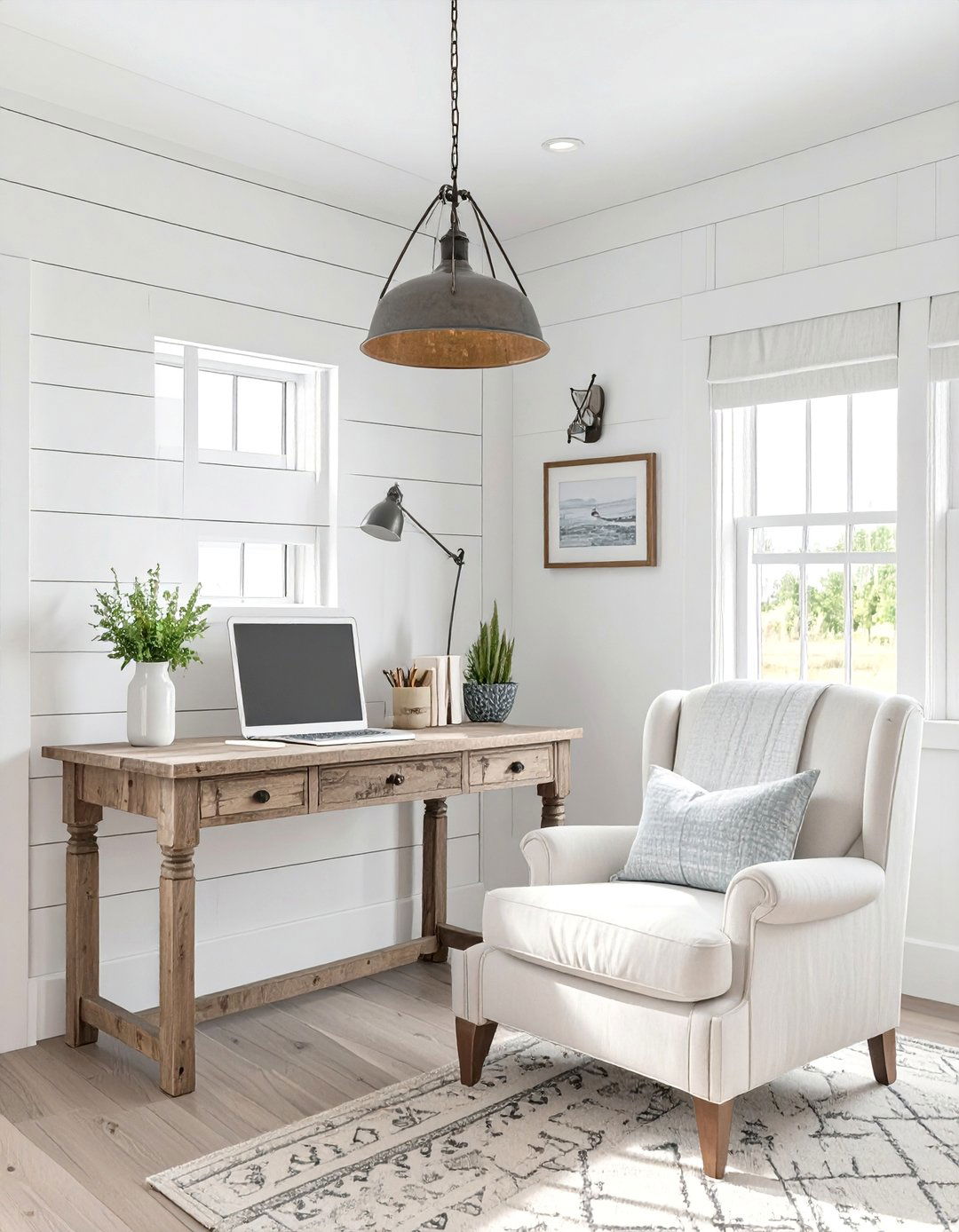 The Modern Farmhouse Home Office - 30 best decor ideas for home office
