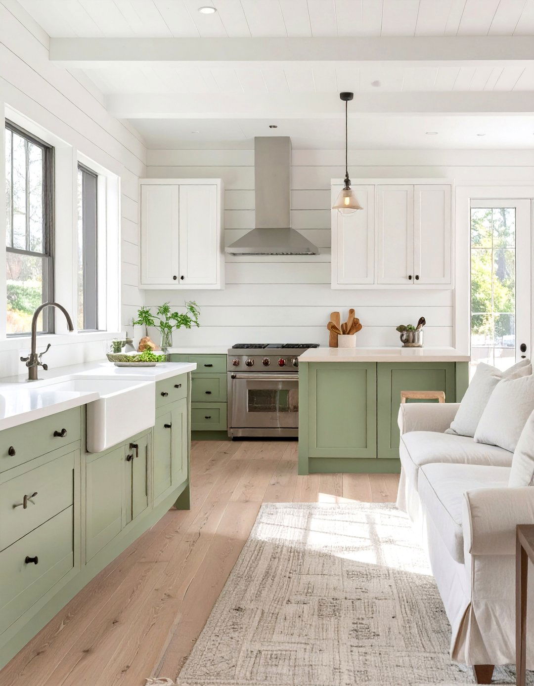 The Modern Farmhouse Kitchen and Living Room - 30 kitchen and living room ideas