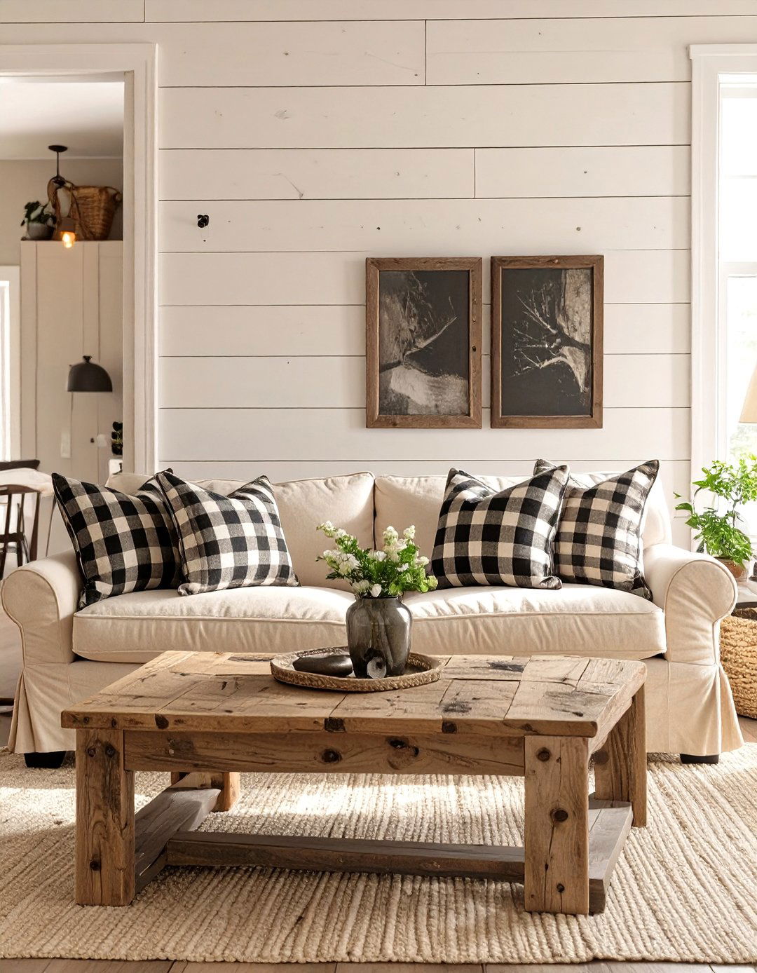 The Modern Farmhouse Living Room - 30 beige couch living room ideas