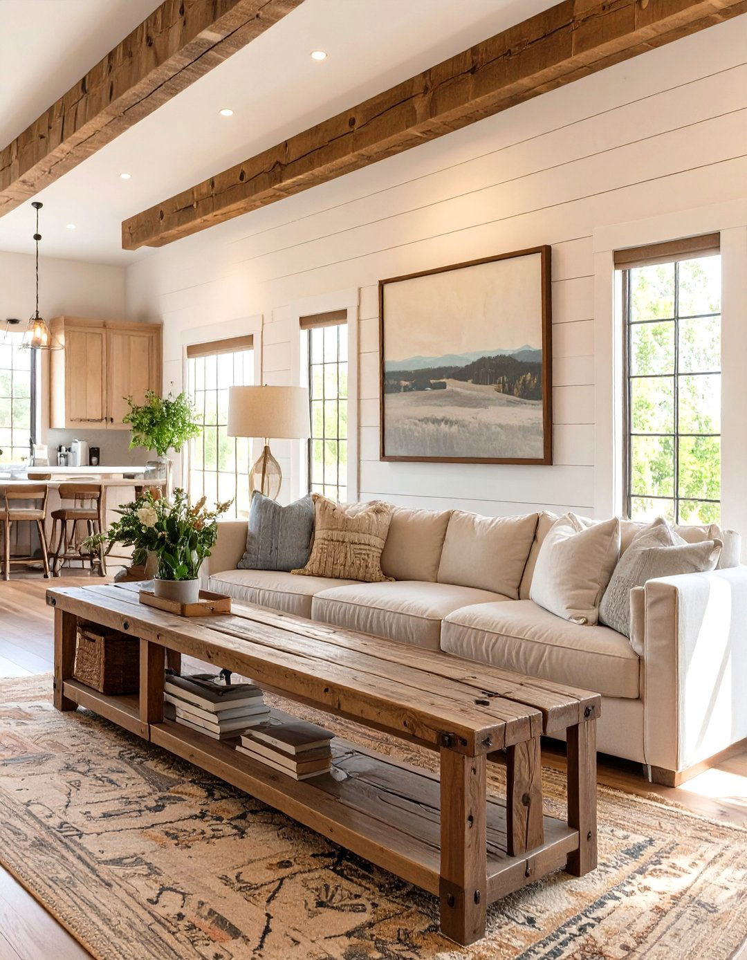 The Modern Farmhouse Long Living Room - 30 long living room ideas