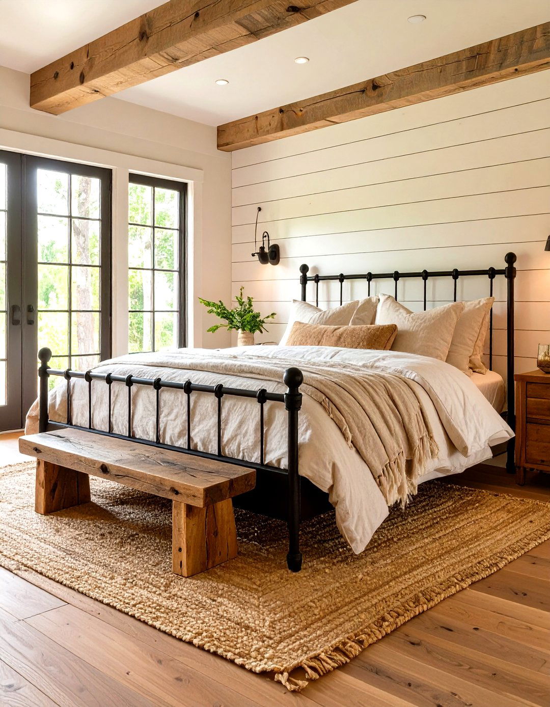 The Modern Farmhouse Neutral Bedroom - 30 neutral and black bedroom ideas