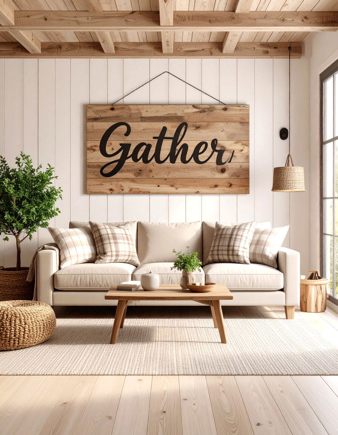 The Modern Farmhouse Signage - 30 living room art ideas