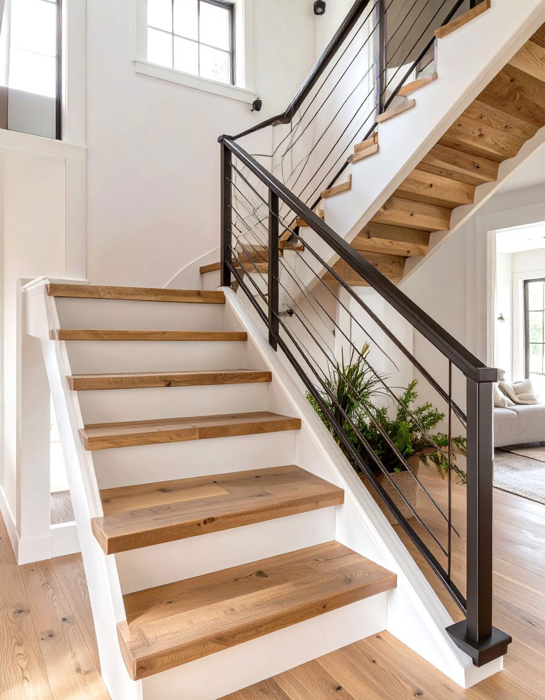 The Modern Farmhouse Staircase - 30 modern farmhouse interior design ideas