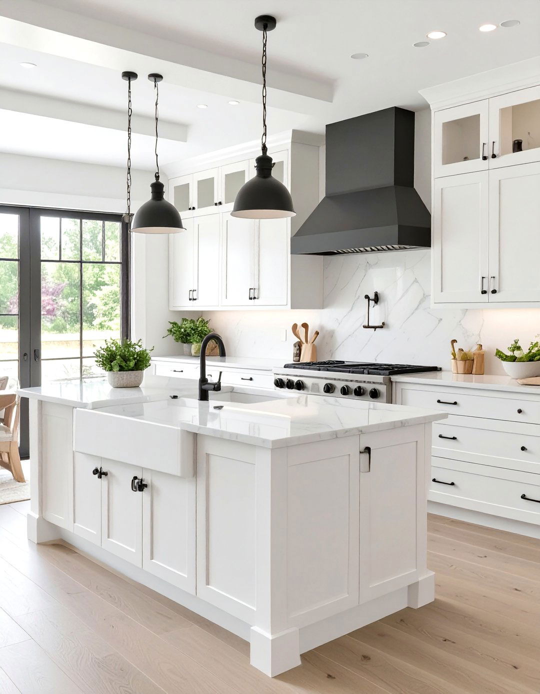 The Modern Farmhouse White Kitchen - 30 all white kitchen ideas