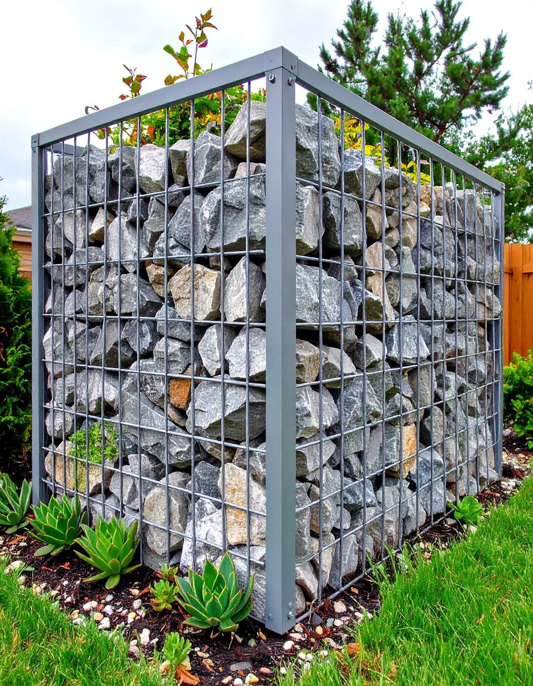 The Modern Gabion Wall - 30 garden ideas with rocks