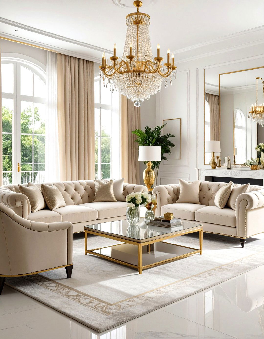The Modern Glam Family Room - 30 family room decor ideas