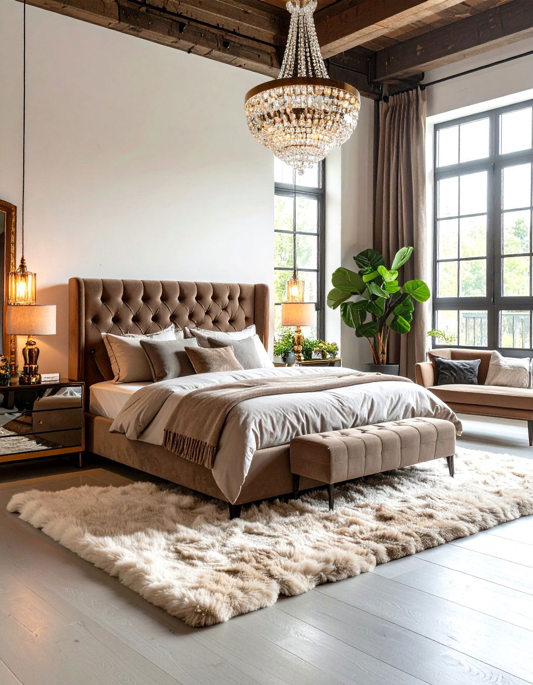 The Modern Glam Loft Bedroom - 30 loft bedroom ideas