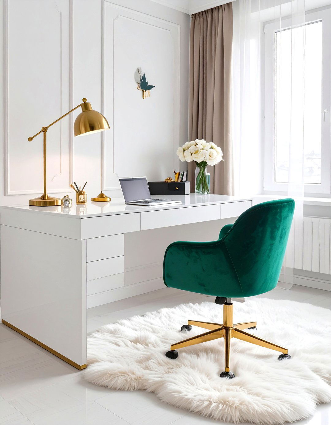 The Modern Glamour Workspace - 30 home office ideas for her