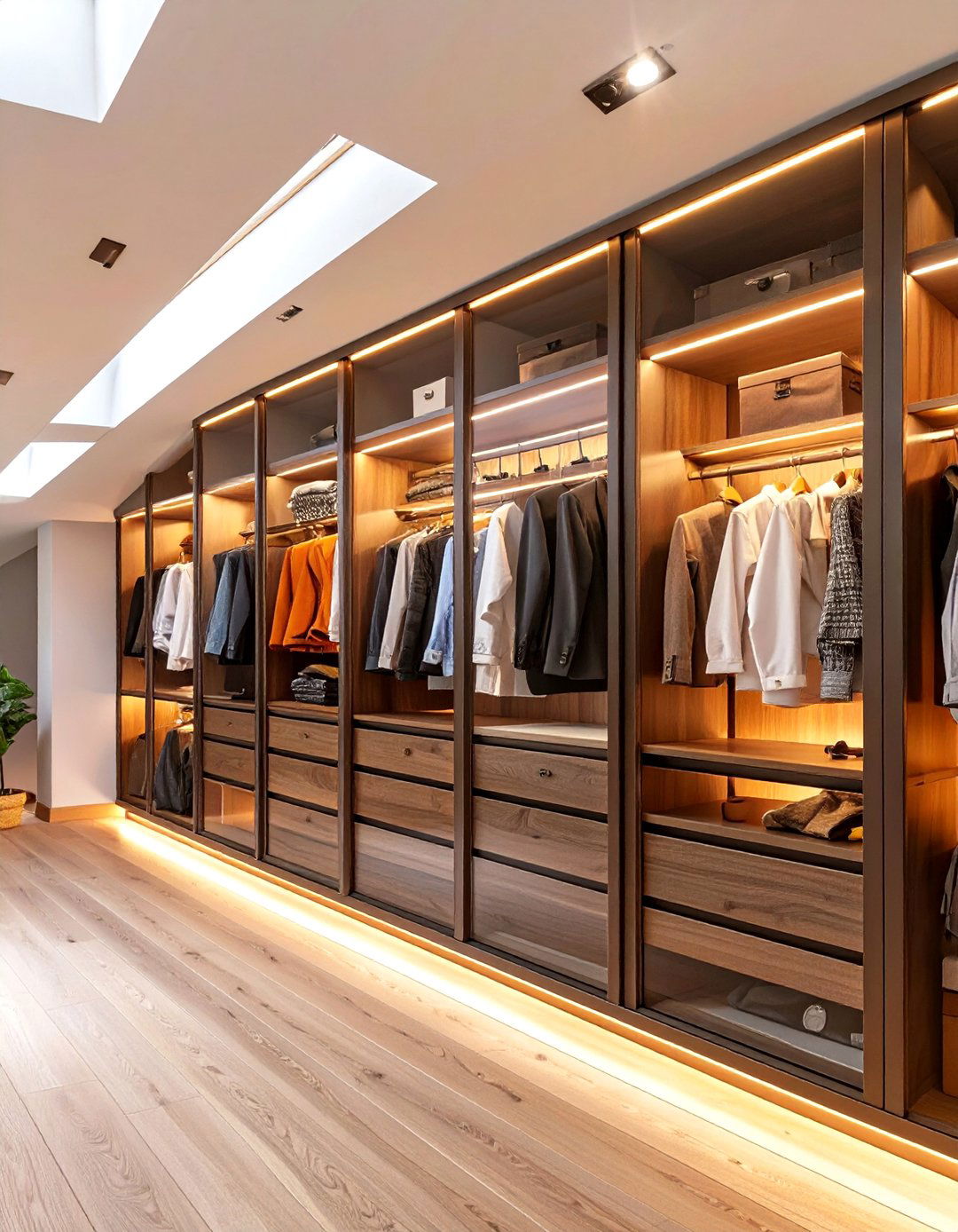 The Modern Glass Front Attic Closet - 30 attic closet ideas