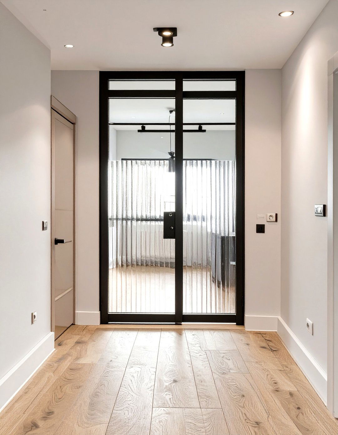 The Modern Glass Panel Basement Door - 30 basement door ideas