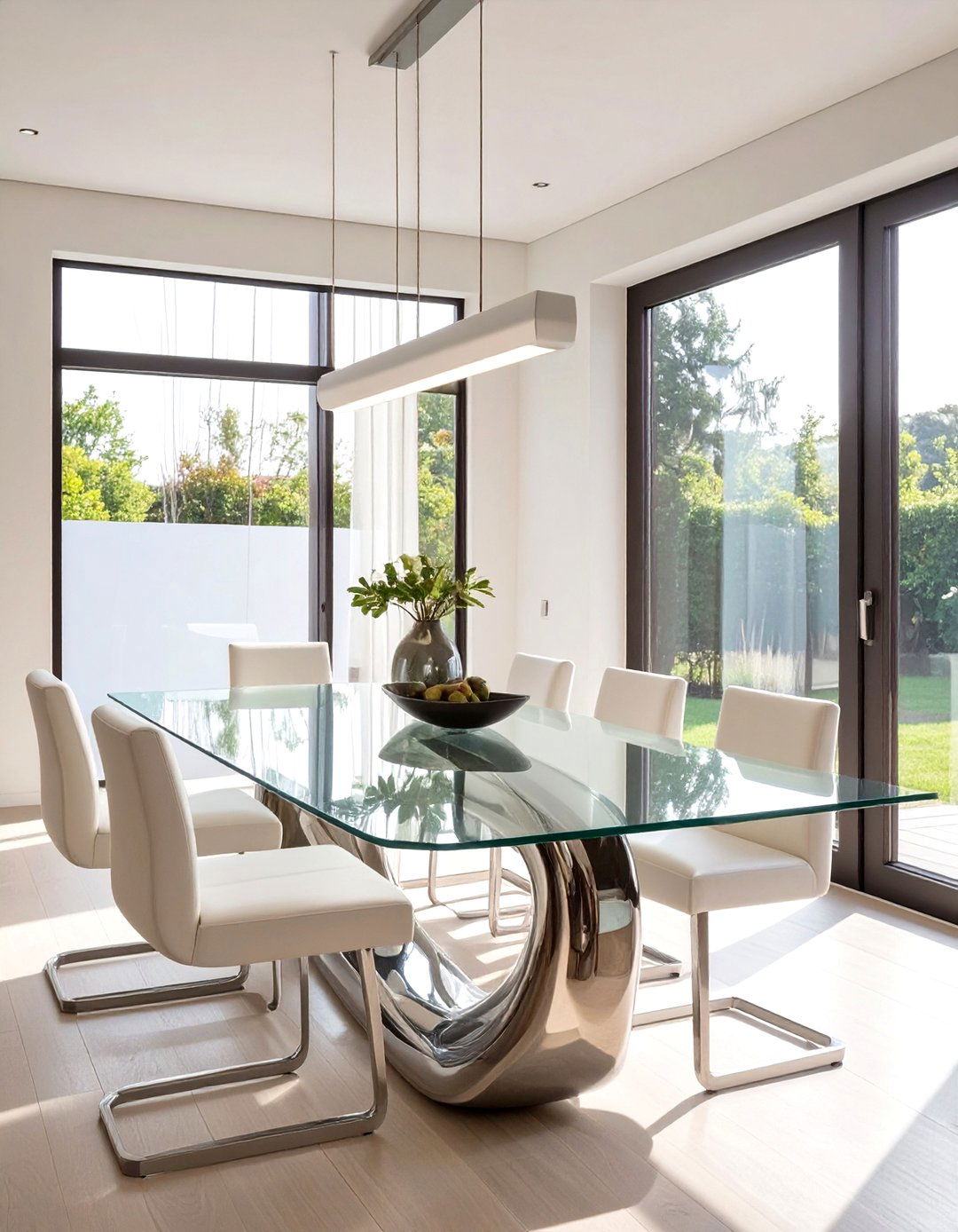 The Modern Glass Top Dining Room Table - 30 dining room table ideas