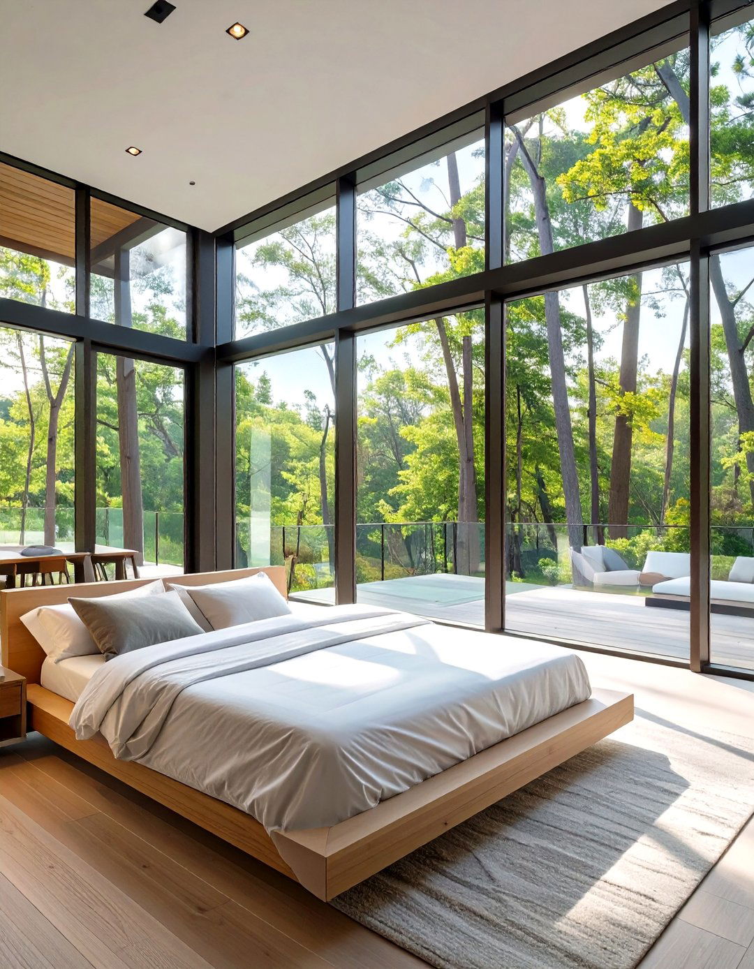The Modern Glass Wall Bedroom - 30 cabin bedroom ideas