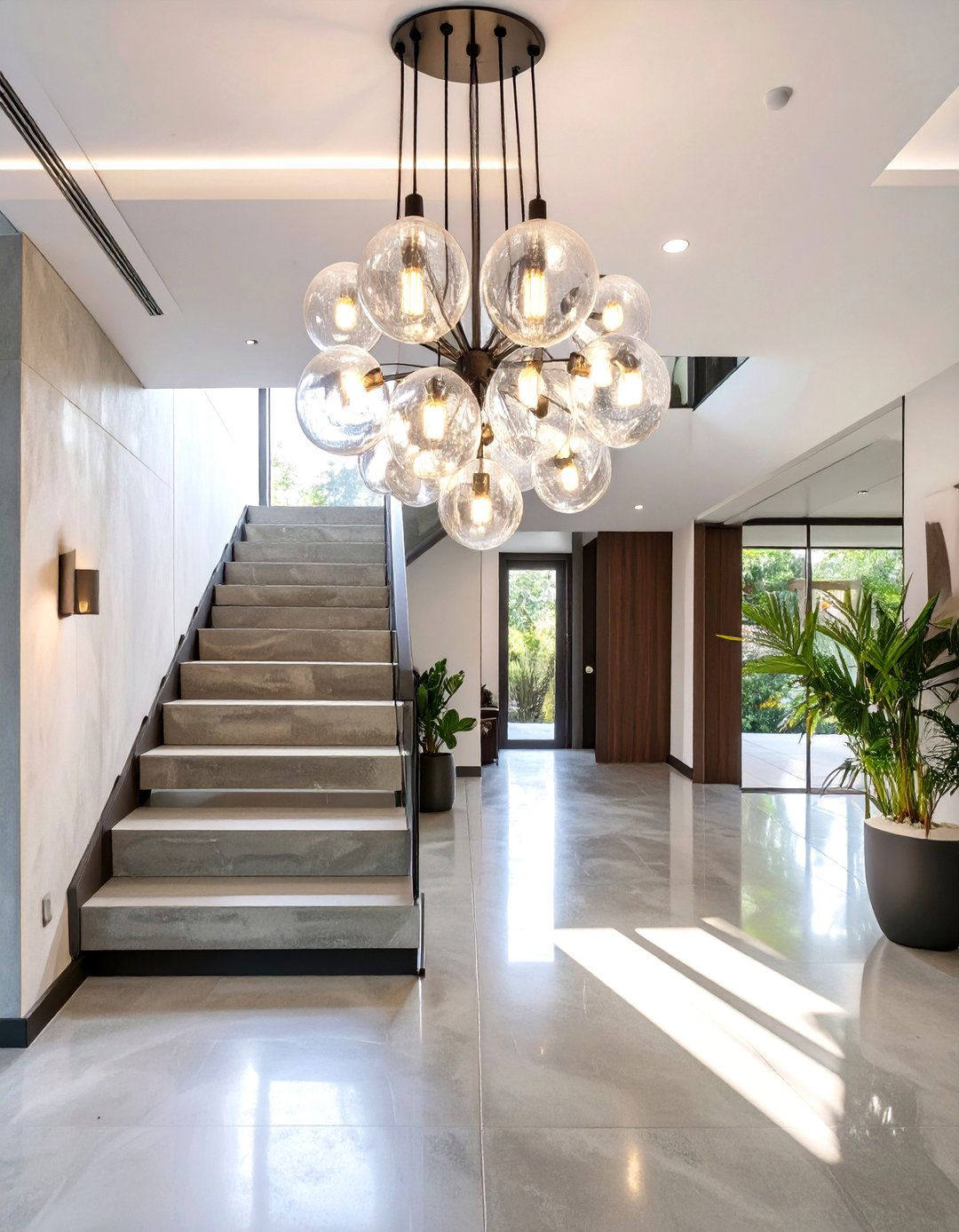 The Modern Globe Cluster Foyer Chandelier - 30 foyer chandelier ideas
