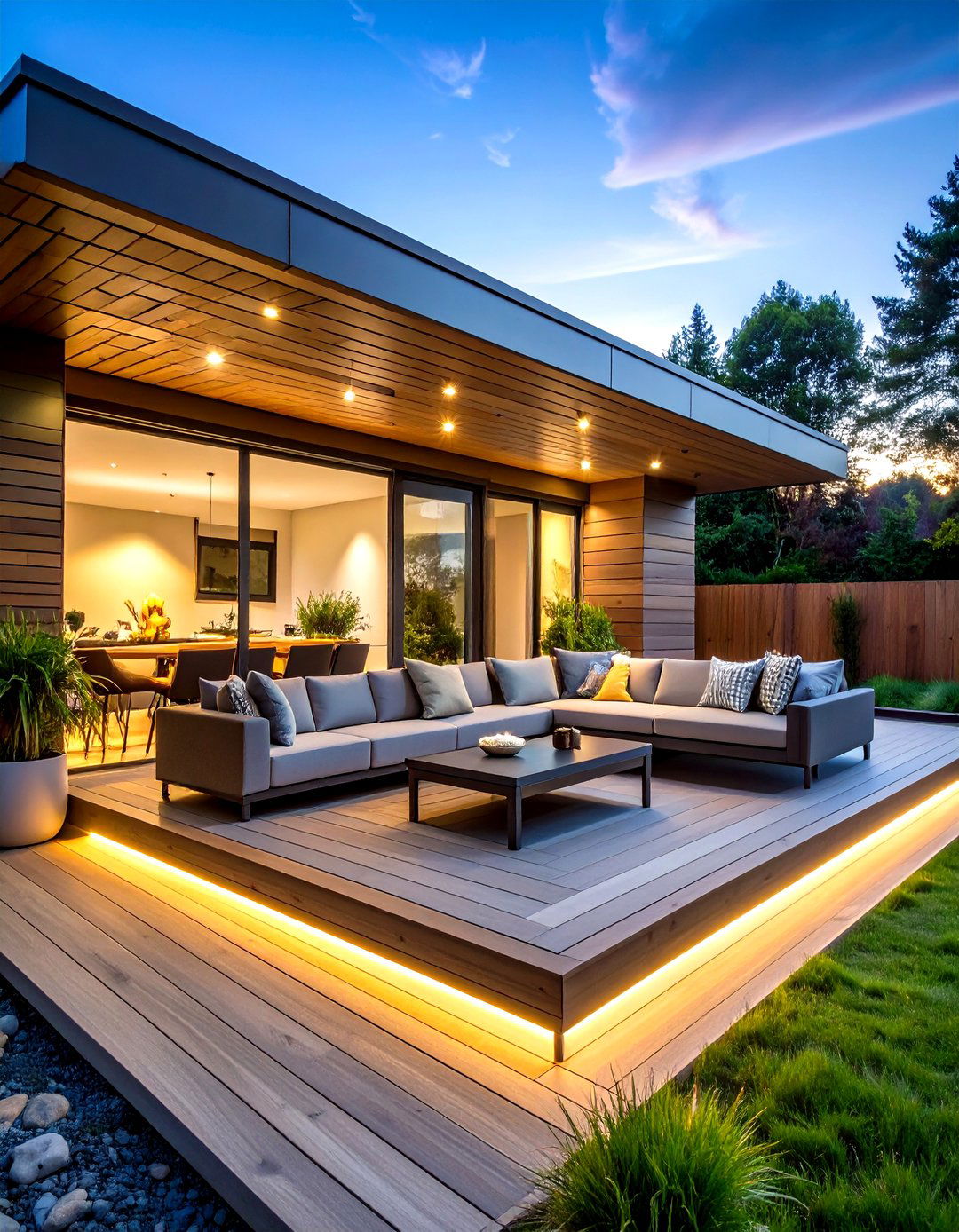 The Modern Horizontal Slat Wall - 30 deck privacy ideas