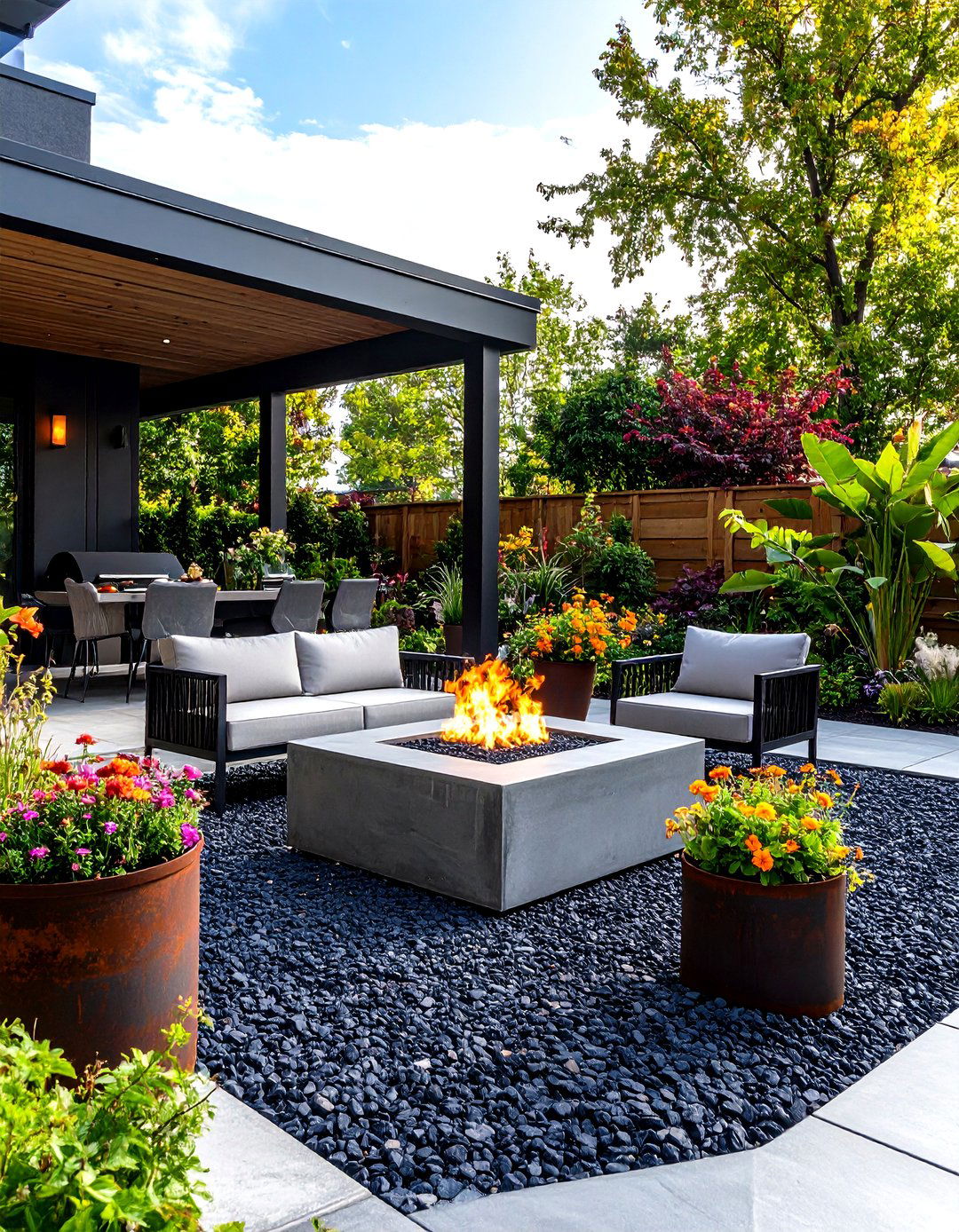 The Modern Industrial Gravel Patio - 30 gravel patio ideas