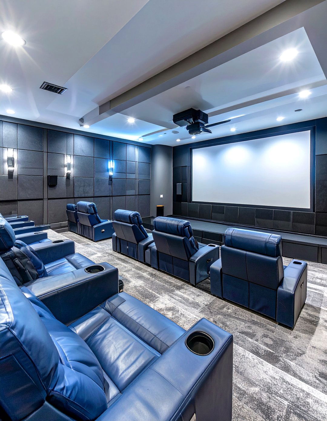 The Modern Media Room Basement - 30 man cave basement ideas