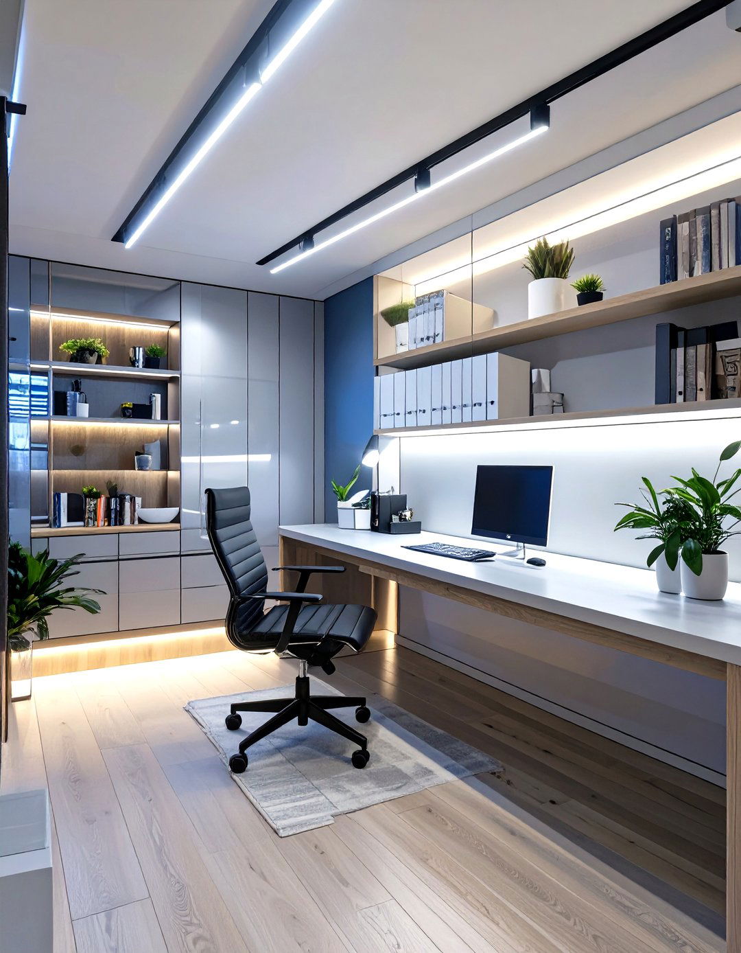 The Modern Minimalist Basement Office - 30 basement office ideas no windows