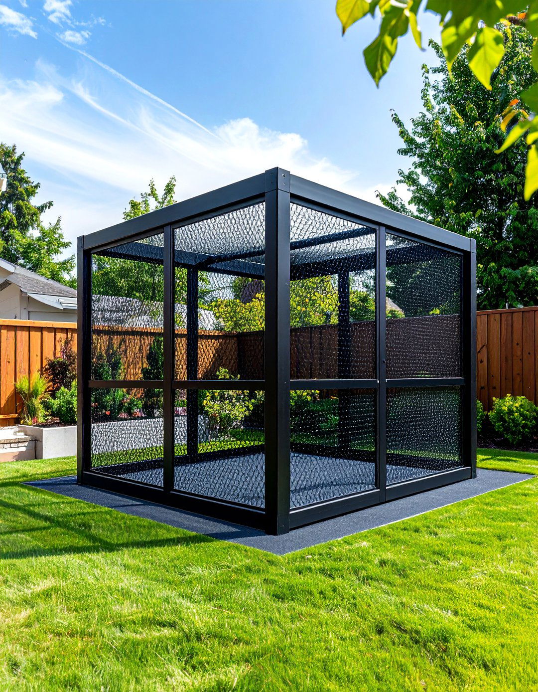 The Modern Minimalist Batting Cage - 30 backyard batting cage ideas