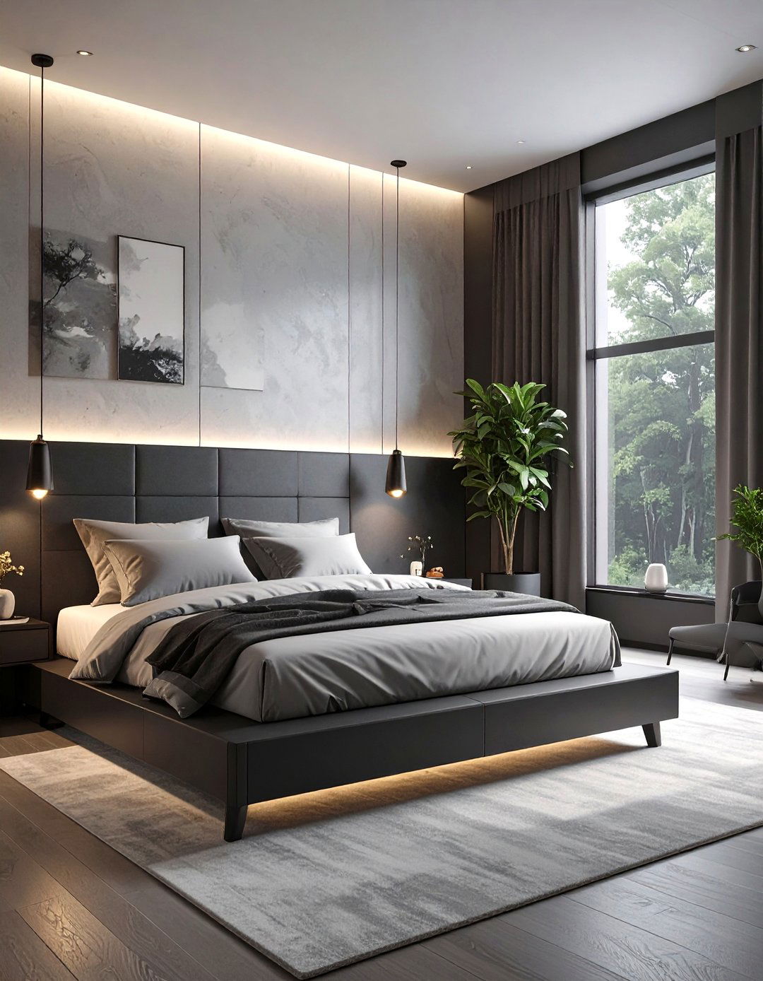 The Modern Minimalist Dark Bedroom - 30 dark romantic bedroom ideas