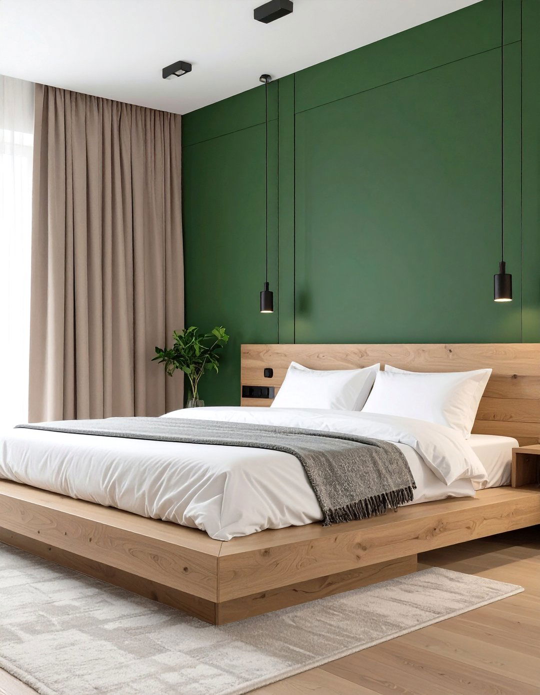 The Modern Minimalist Dark Green Bedroom - 30 dark green bedroom ideas