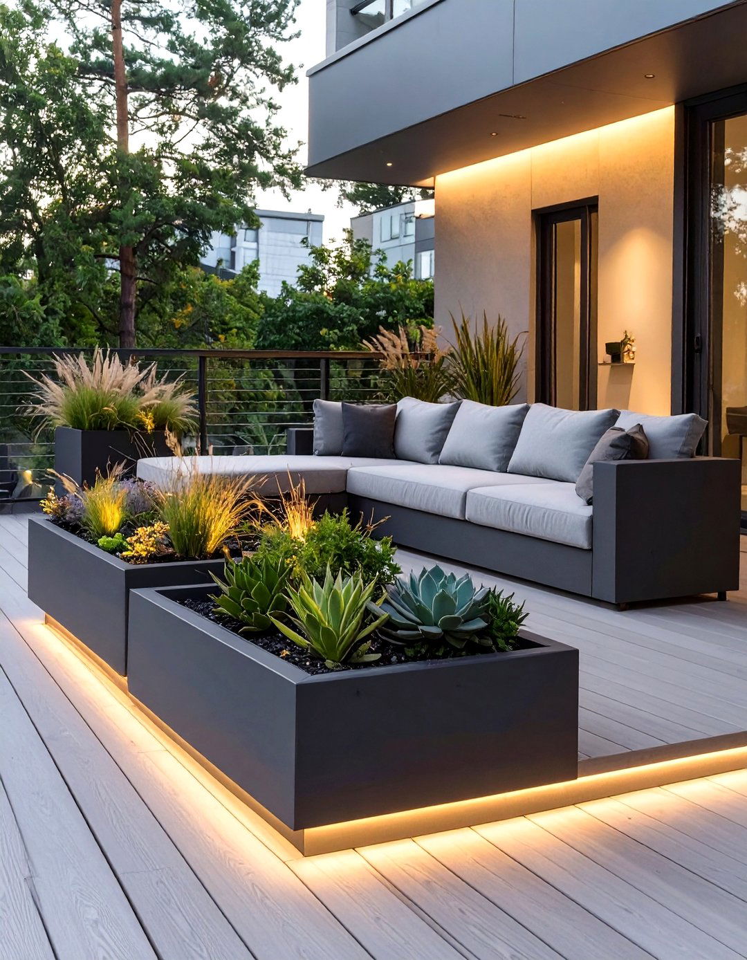 The Modern Minimalist Deck Garden