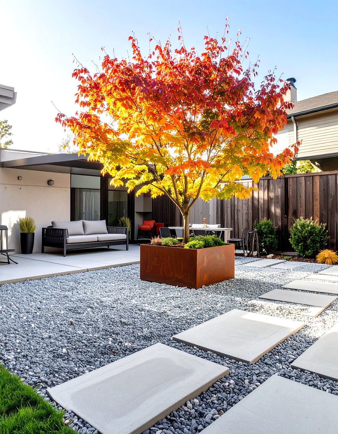 The Modern Minimalist Gravel Backyard - 30 backyard ideas without grass