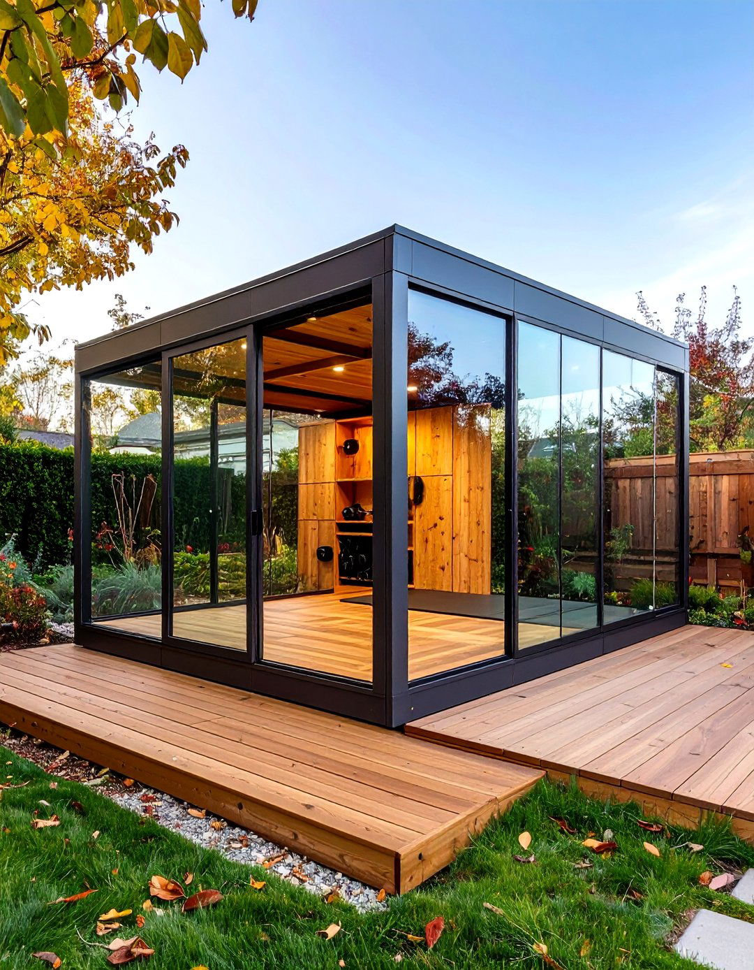 The Modern Minimalist Gym Cube - 30 backyard gym ideas