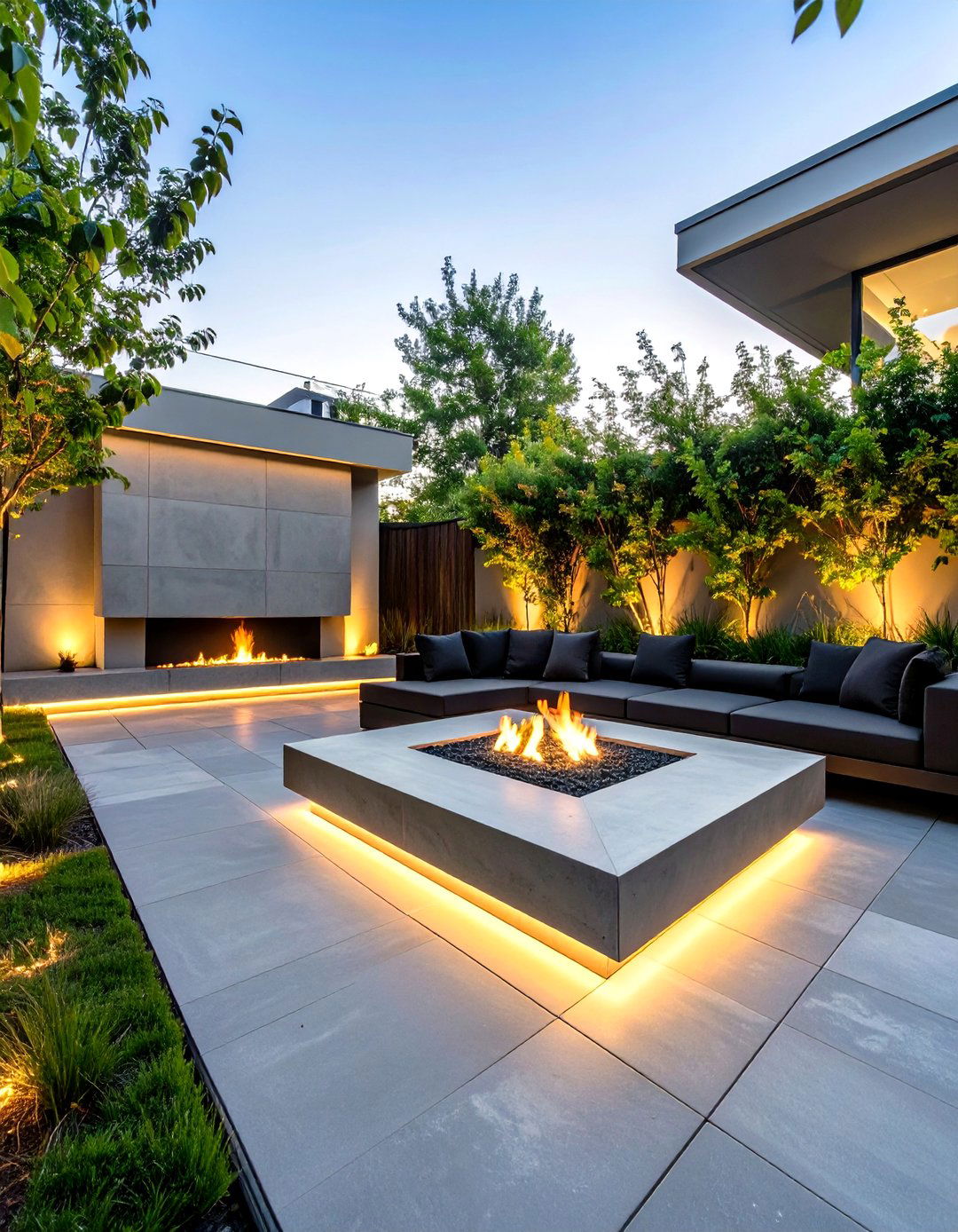 The Modern Minimalist Hardscape - 30 no grass backyard ideas