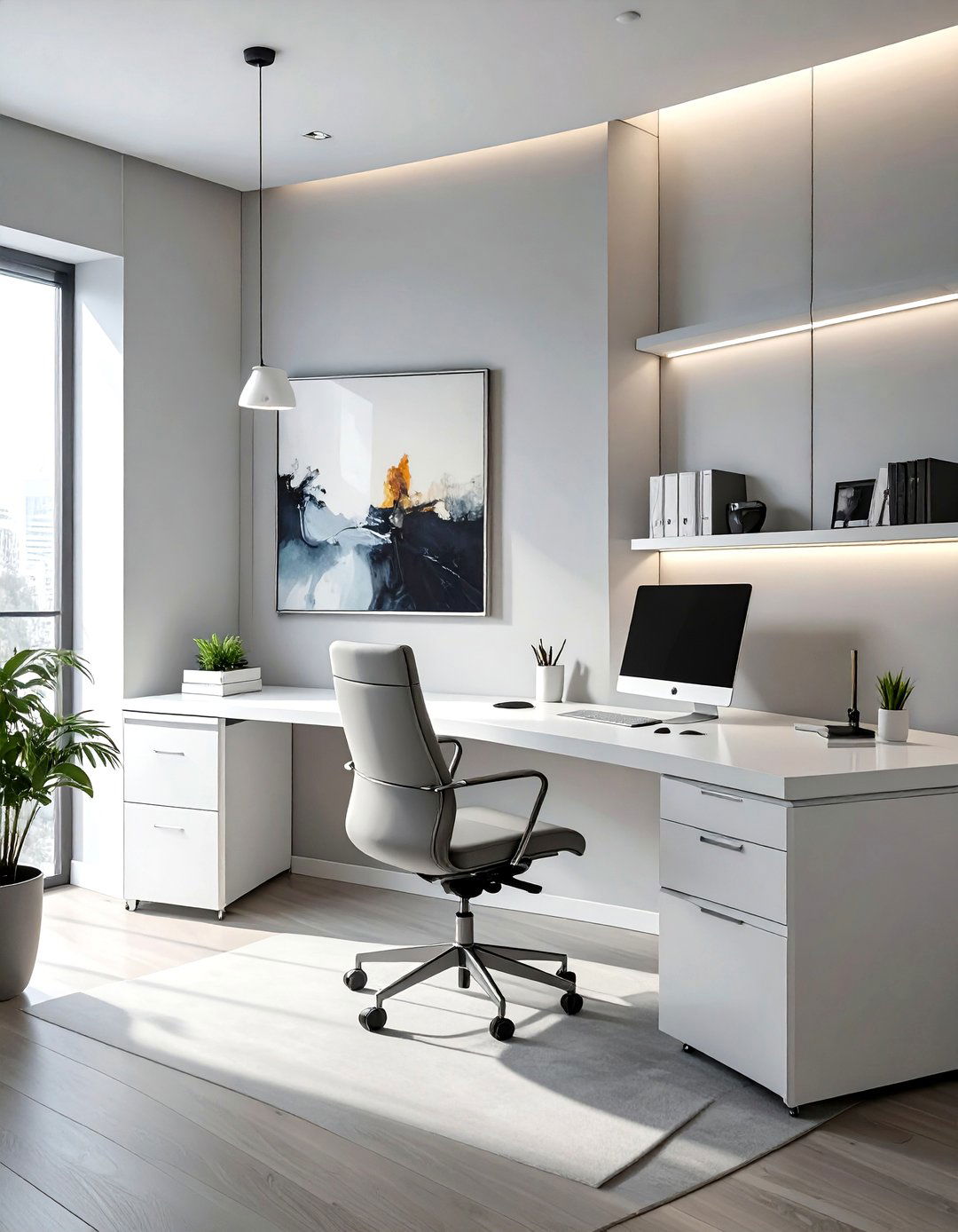 The Modern Minimalist Office - 30 masculine man office ideas